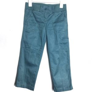 🔥SALE🔥 Loft Teal Blue Cargo Capri Pants Size 0P